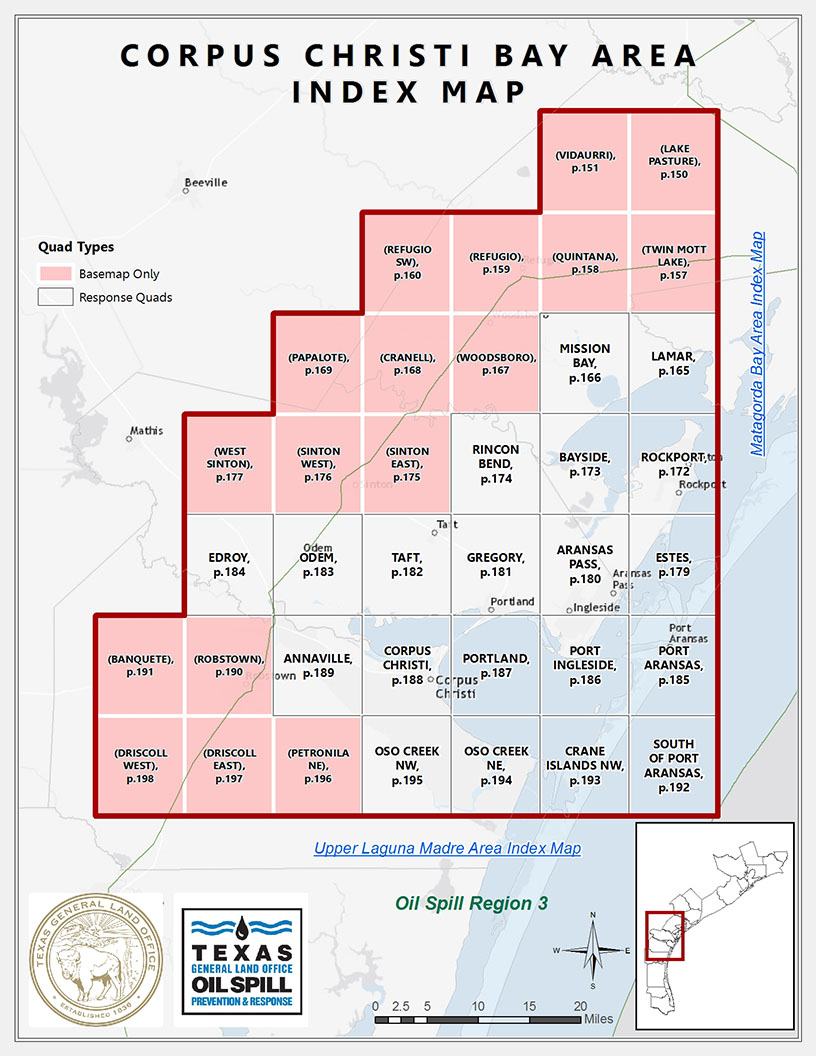 Corpus Christi Bay Index Map