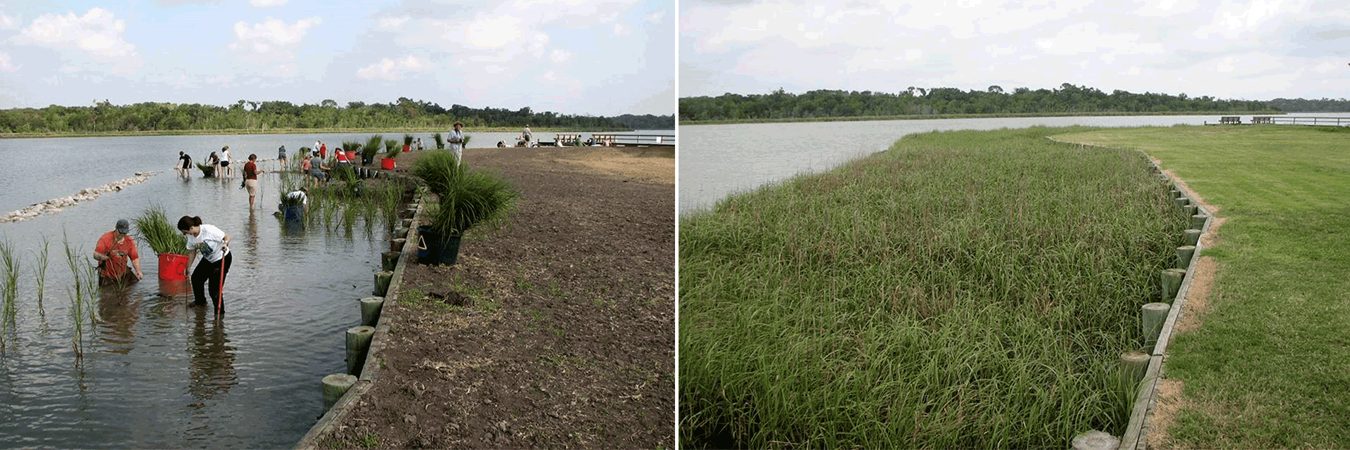 before and after of hybrid stabilization project