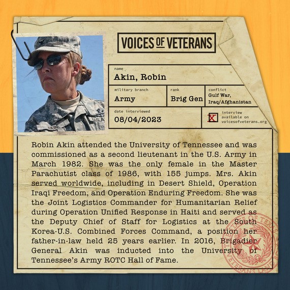 Voices of Veterans: Brig. Gen. Robin Akin Shares Her Story of Service on Women's Veterans Day