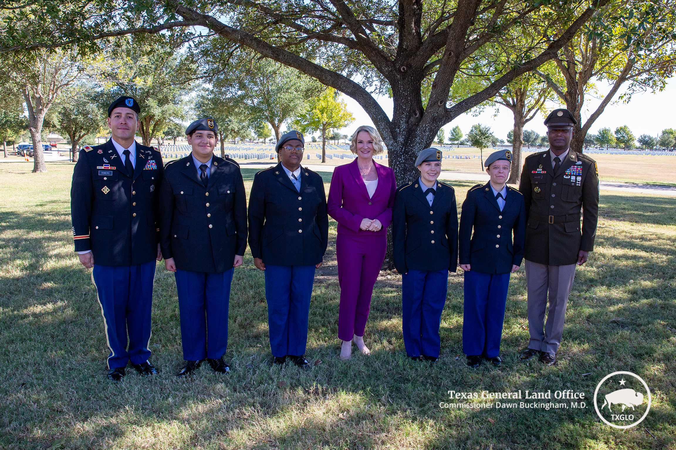 Texas Land Commissioner Dawn Buckingham, M.D., and the Chaparral High School JROTC (Killeen ISD) – Honor Guard