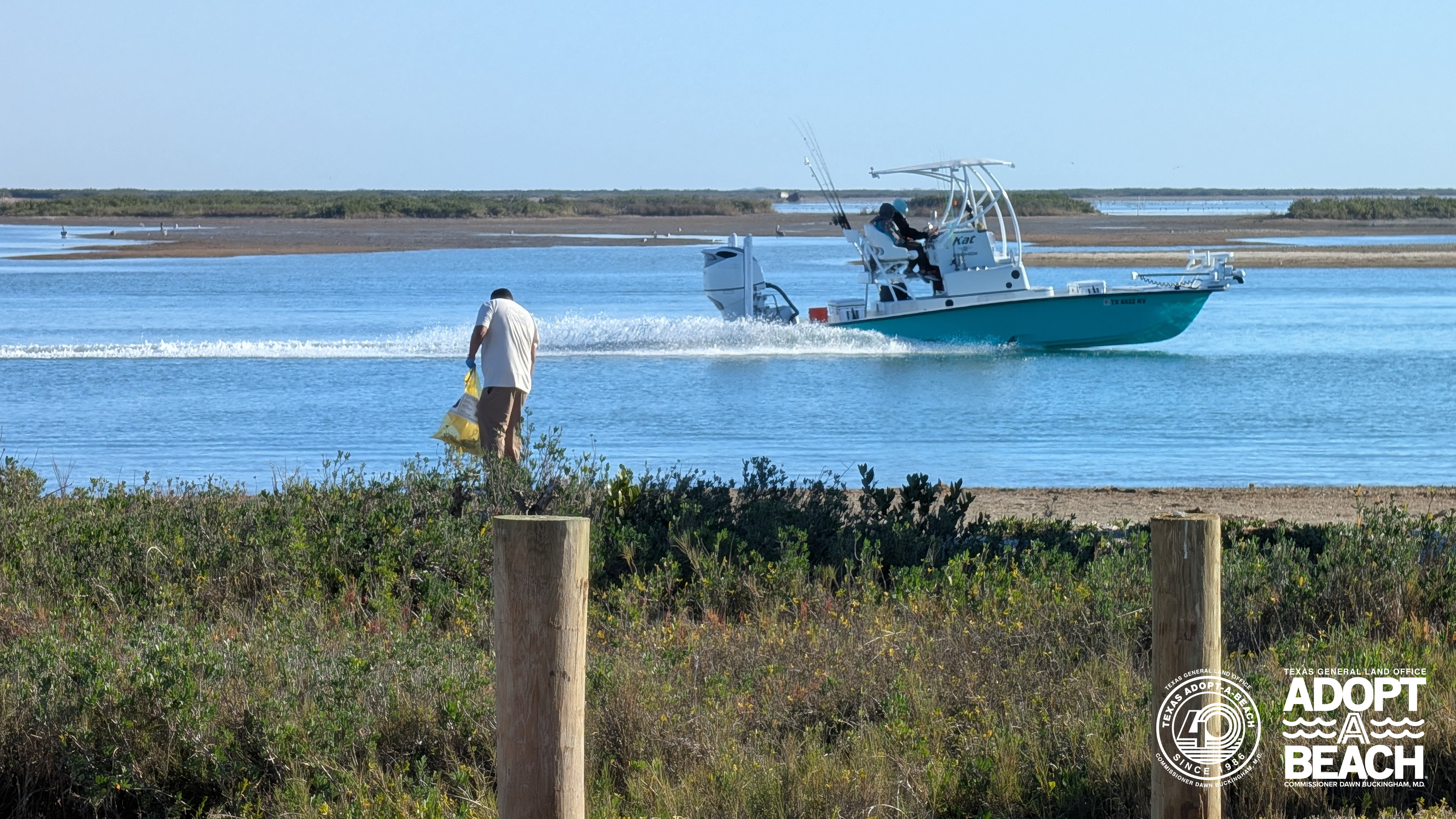 Adopt-A-Beach volunteers participate in the 2026 Adopt-A-Beach Winter Cleanup in Port Aransas