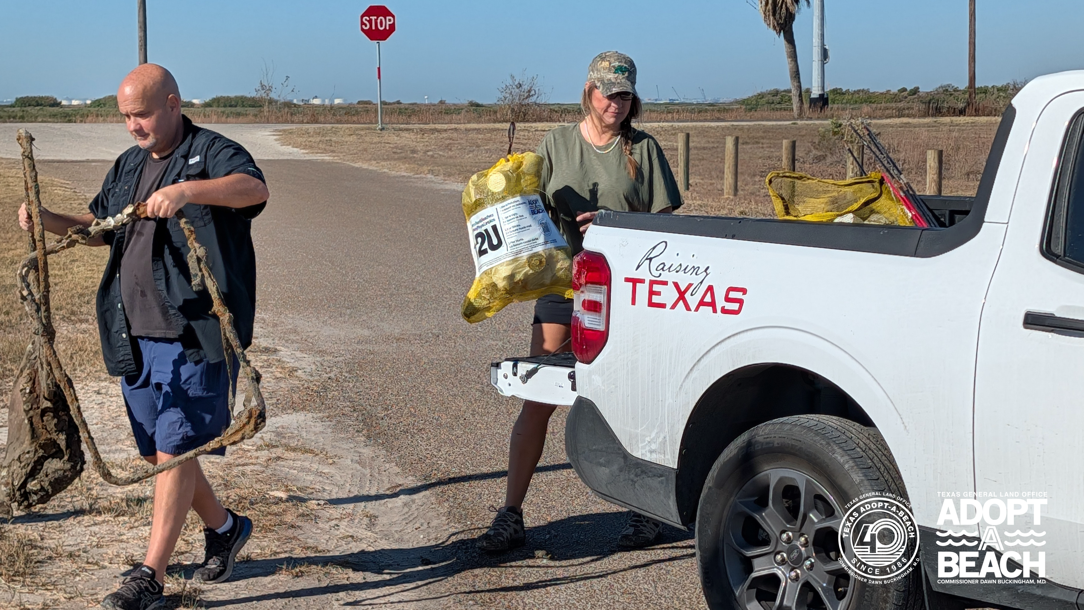 Adopt-A-Beach volunteers participate in the 2026 Adopt-A-Beach Winter Cleanup in Port Aransas