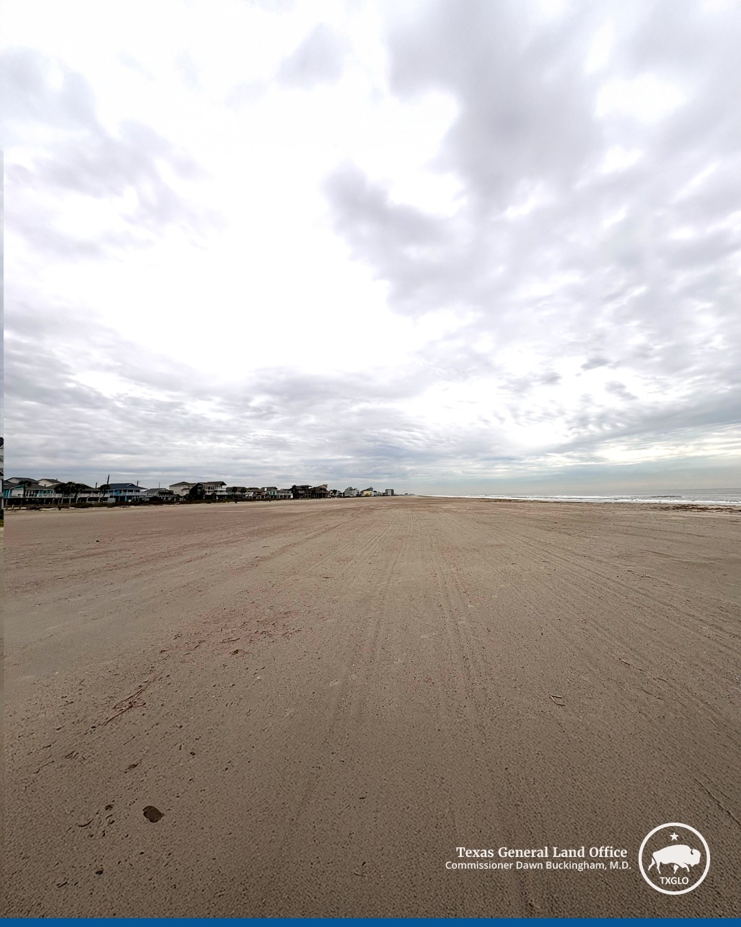This image shows the completion of the CAP 204 West Galveston Beach Nourishment Project in January 2026