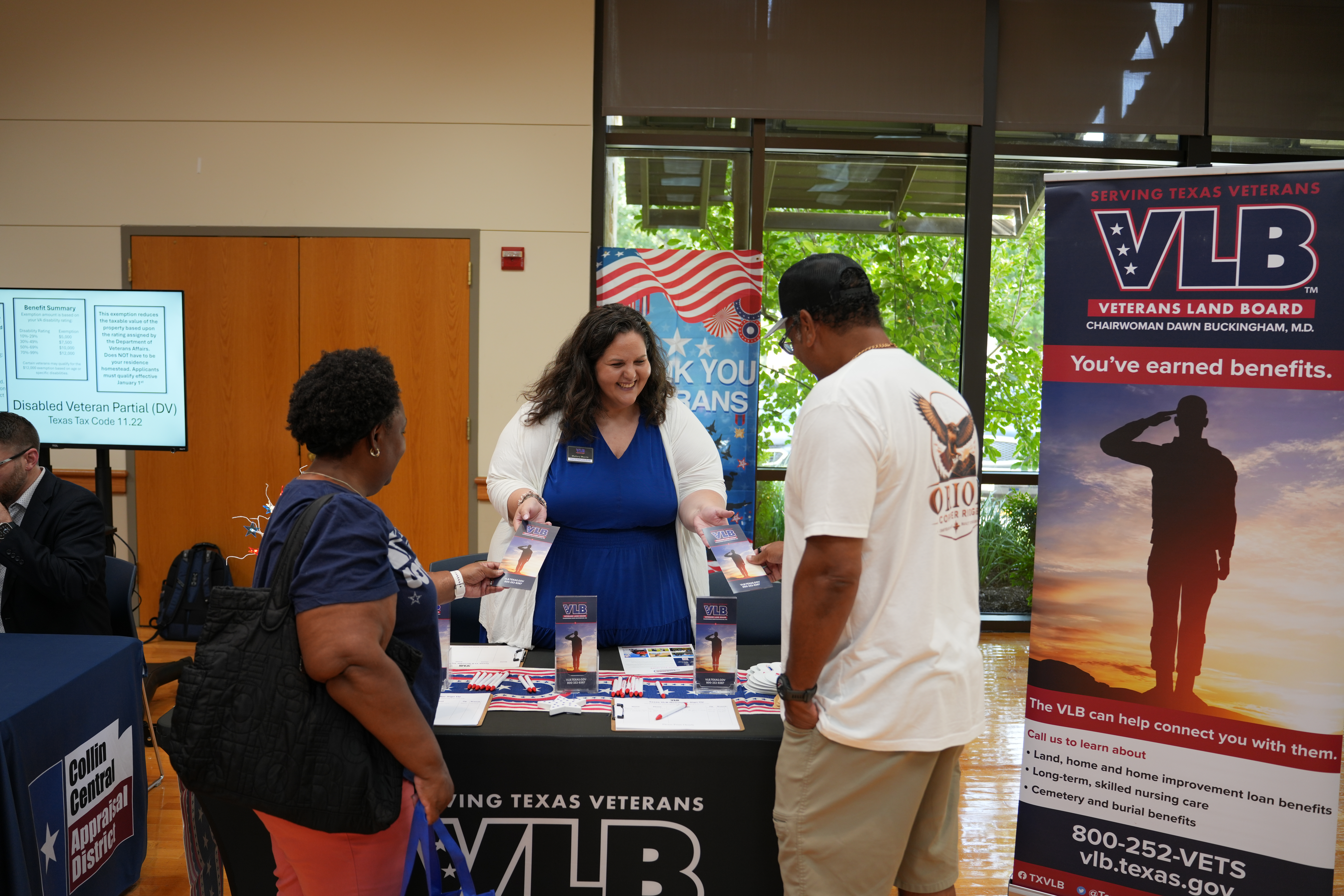 VLB's Mallory Morris visits with Veterans at the Collin County Veterans Expo on Saturday, July 25, 2026 in Allen, TX.
