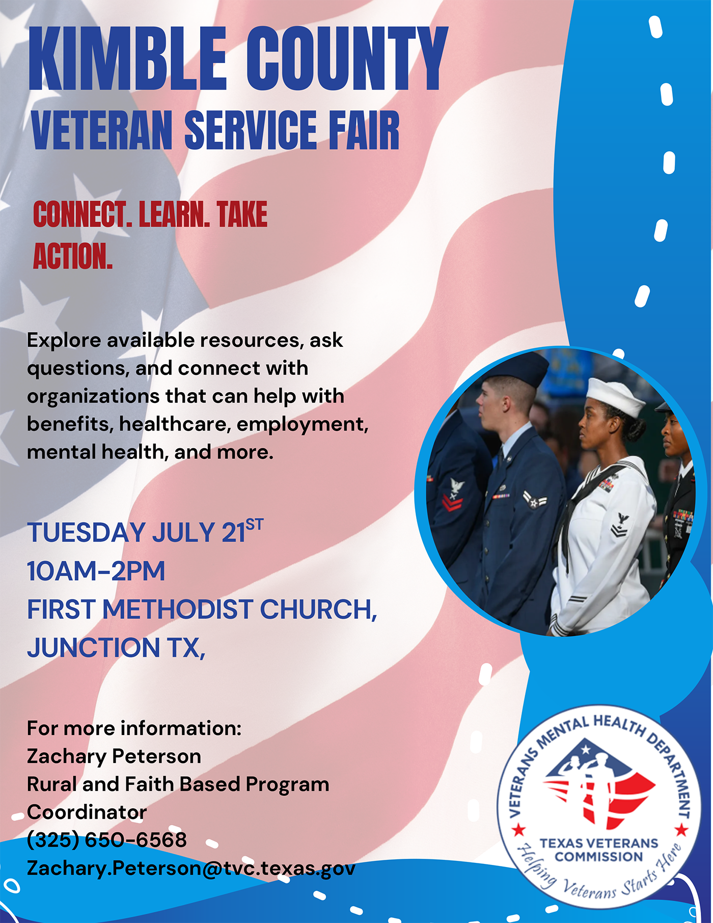 Kimble County Veteran's Service Fair Flyer