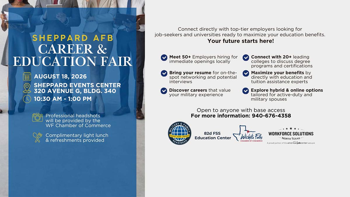 Sheppard AFB Career & Education Fair Flyer