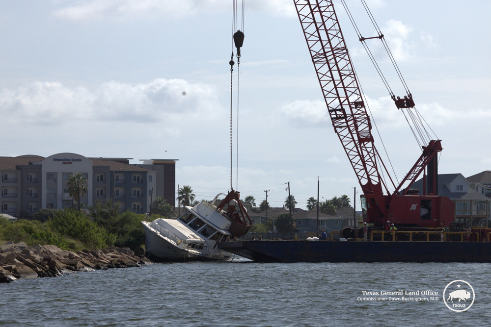 The 'ACTA' is prepped for removal from Galveston on Wednesday, October 14, 2026