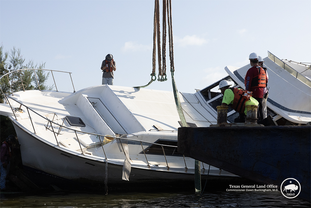 The 'ACTA' is prepped for removal from Galveston on Wednesday, October 14, 2026