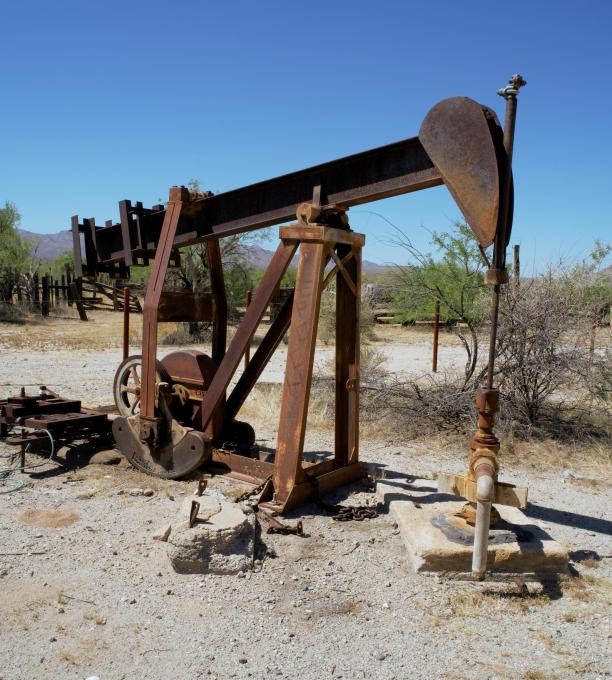 Old pumpjack in Texas hillcountry.