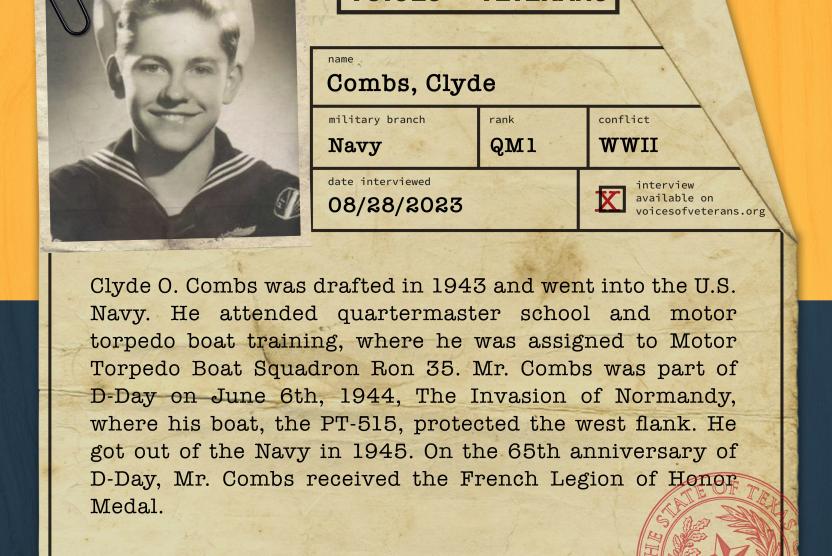 Quartermaster Clyde O. Combs 