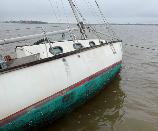 Derelict Vessel in Galveston County at Clear Lake