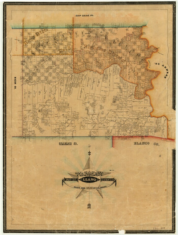 Old map of texas