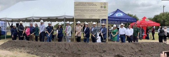 Groundbreaking of the floodwater channel expansion project in Hidalgo
