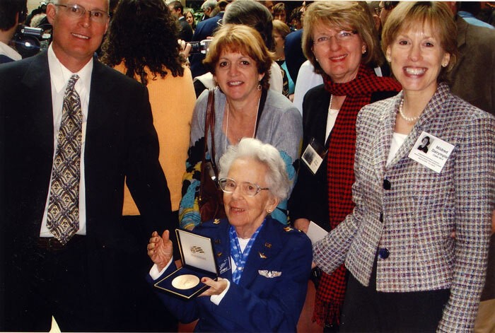 Ms. Millie Dalrymple, Women Airforce Service Pilots (WASP), receives the Congressional Gold Medal